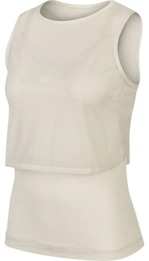 Nike Court Elevated Essential Dry Tank - light orewood brown/white