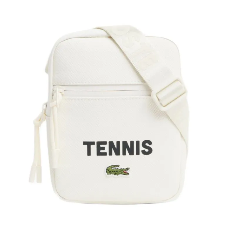 Lacoste Small Flat Petit Piqué Satchel - flour