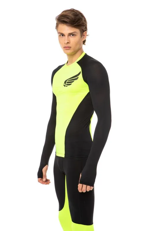 hydrogen-fast-skull-second-skin-tee-ls-man-fluo-yellow-2 Hydrogen Fast Skull Second Skin Tee LS Man - fluo yellow