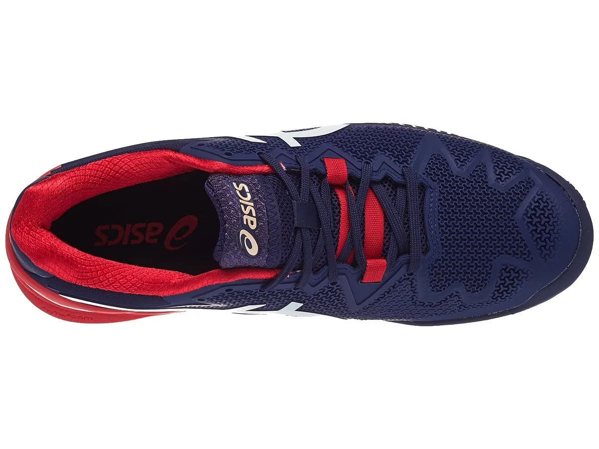 Asics Gel-Resolution 8 Clay - peacoat/white