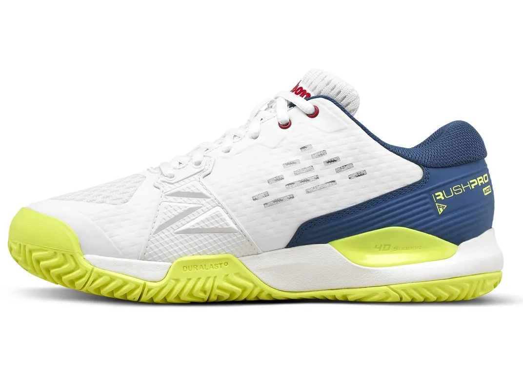 Wilson Rush Pro Ace JR - snow white/snow white/ensign blue