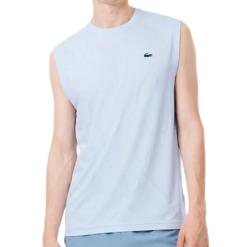 Lacoste Ultra Dry Crocodile Jacquard Tennis - sugared blue
