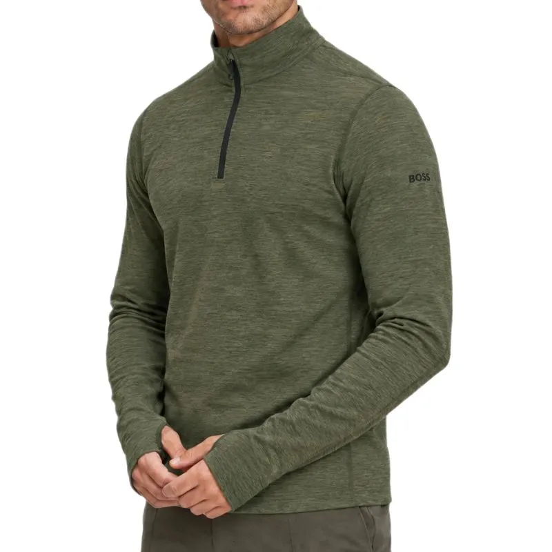BOSS Active Stretch Sweatshirt - open green