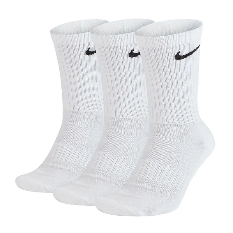Nike Everyday Cotton Cushioned Crew - 3 par/white/black