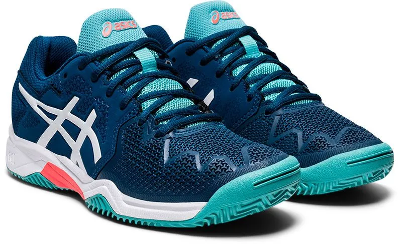 Asics Gel-Resolution 8 Clay GS - mako blue/white