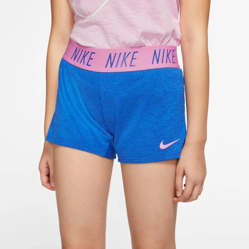 Nike Girls Dry Training Shorts - hyper blue/heather/magic flamingo
