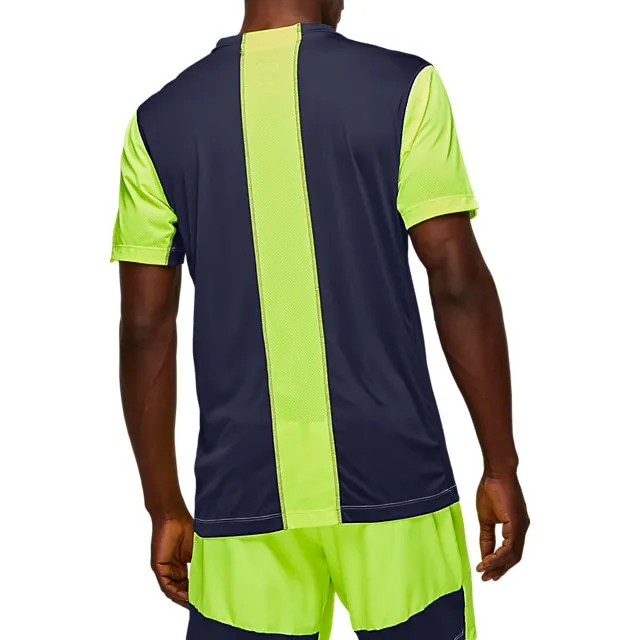 Asics Club M SS Tee New - safety yellow/peacoat