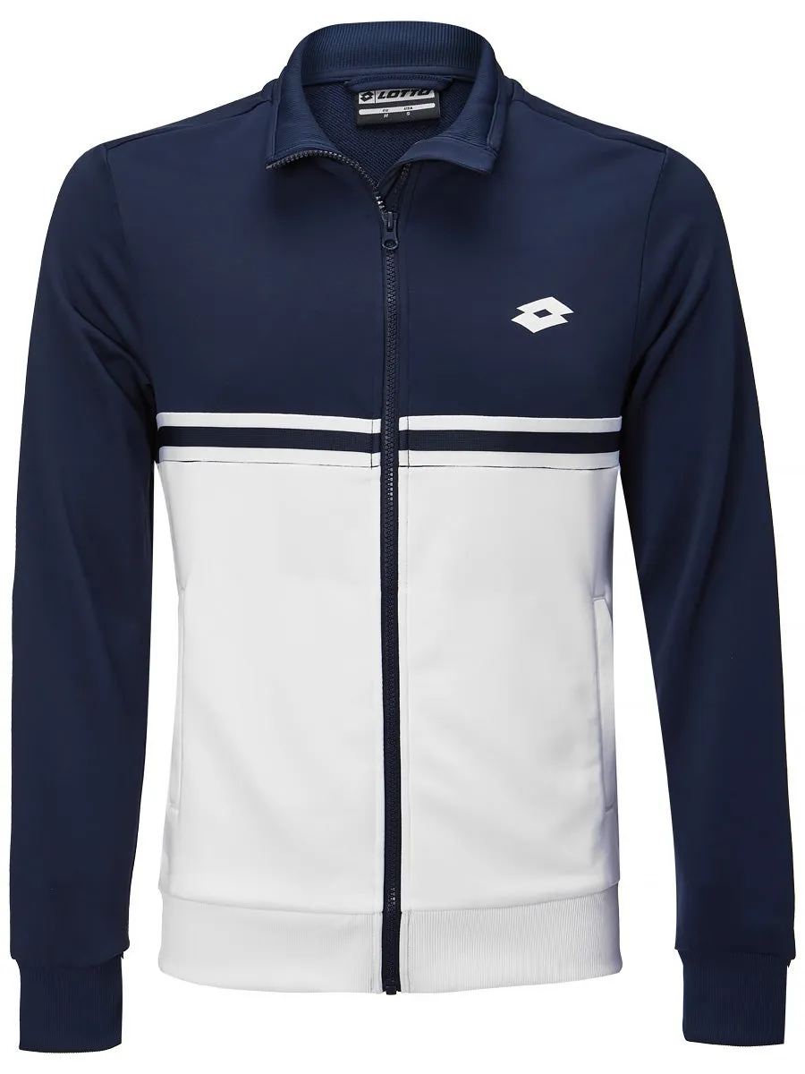 Lotto Squadra II Sweat FZ PL - bright white/navy blue