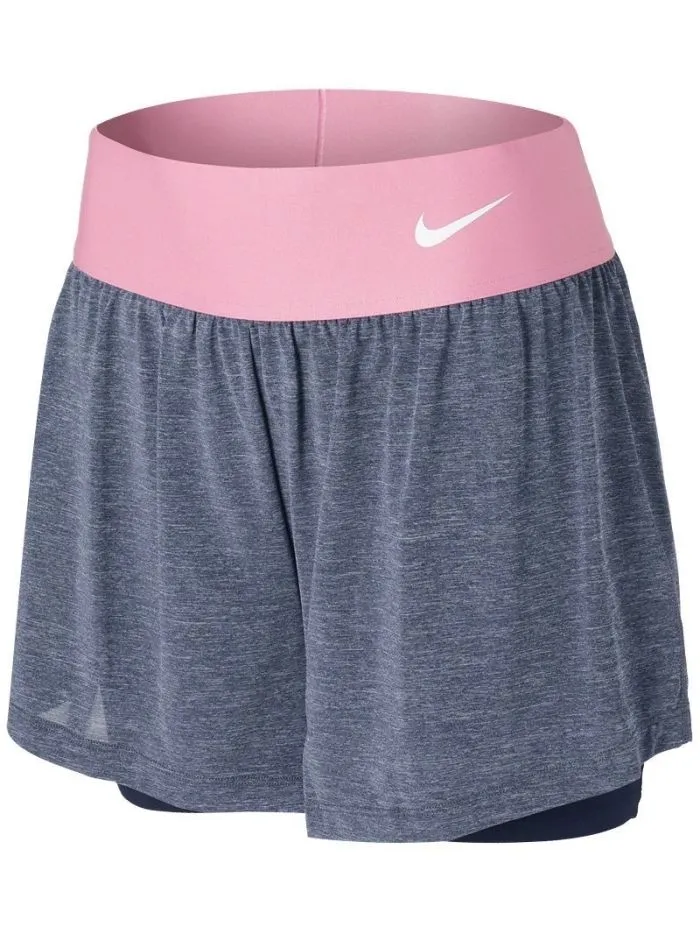 Nike Court Dri-Fit Advantage Short W - obsidian/obsidian/elemental pink/white