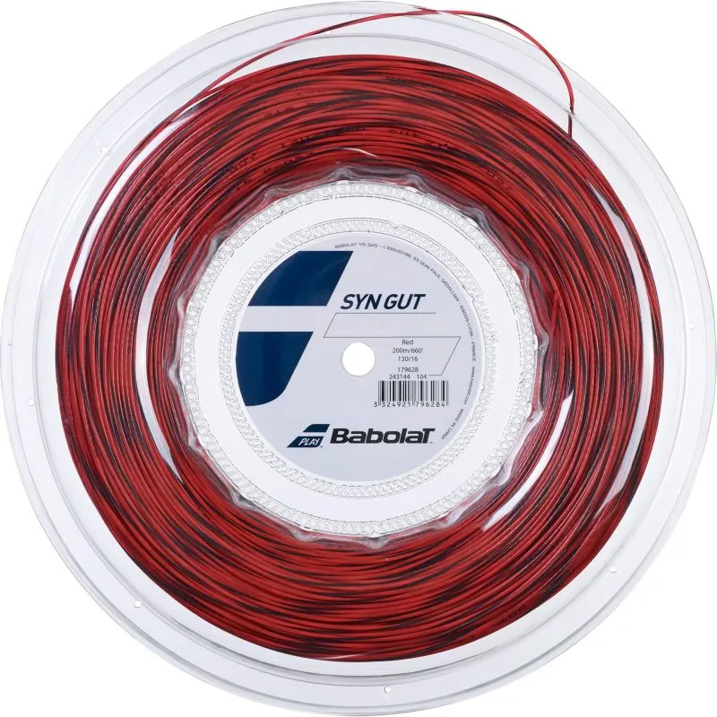 Tennis String Babolat Syn Gut (200 m) - red - Red