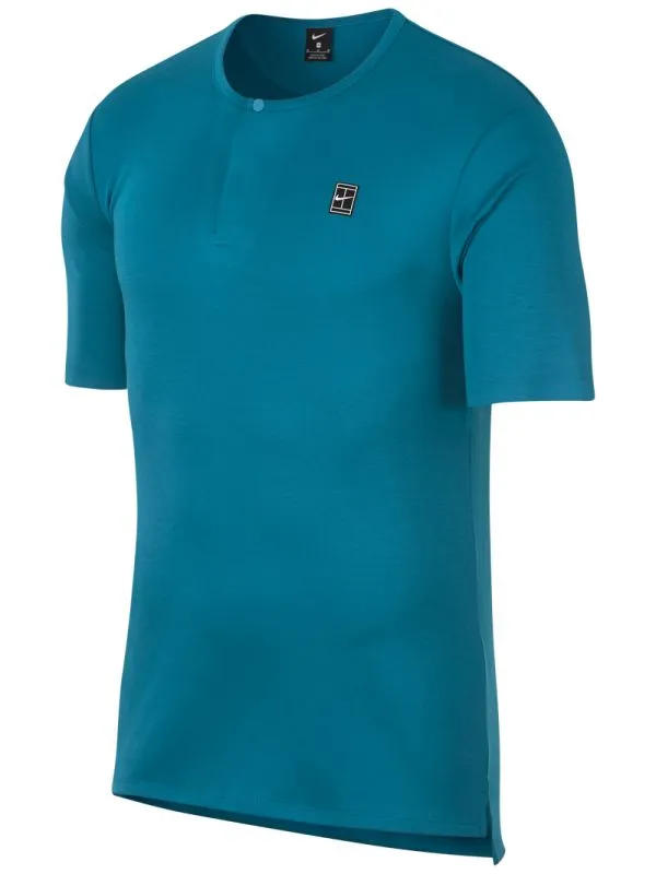 Nike Court Henley EOS - green abyss/white