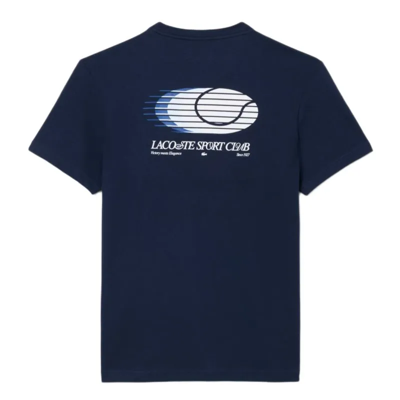 Lacoste Ultra Dry Printed Sport - navy blue/white