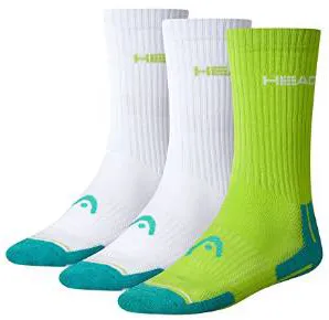 Head Performance Crew 3P - lime/green/white