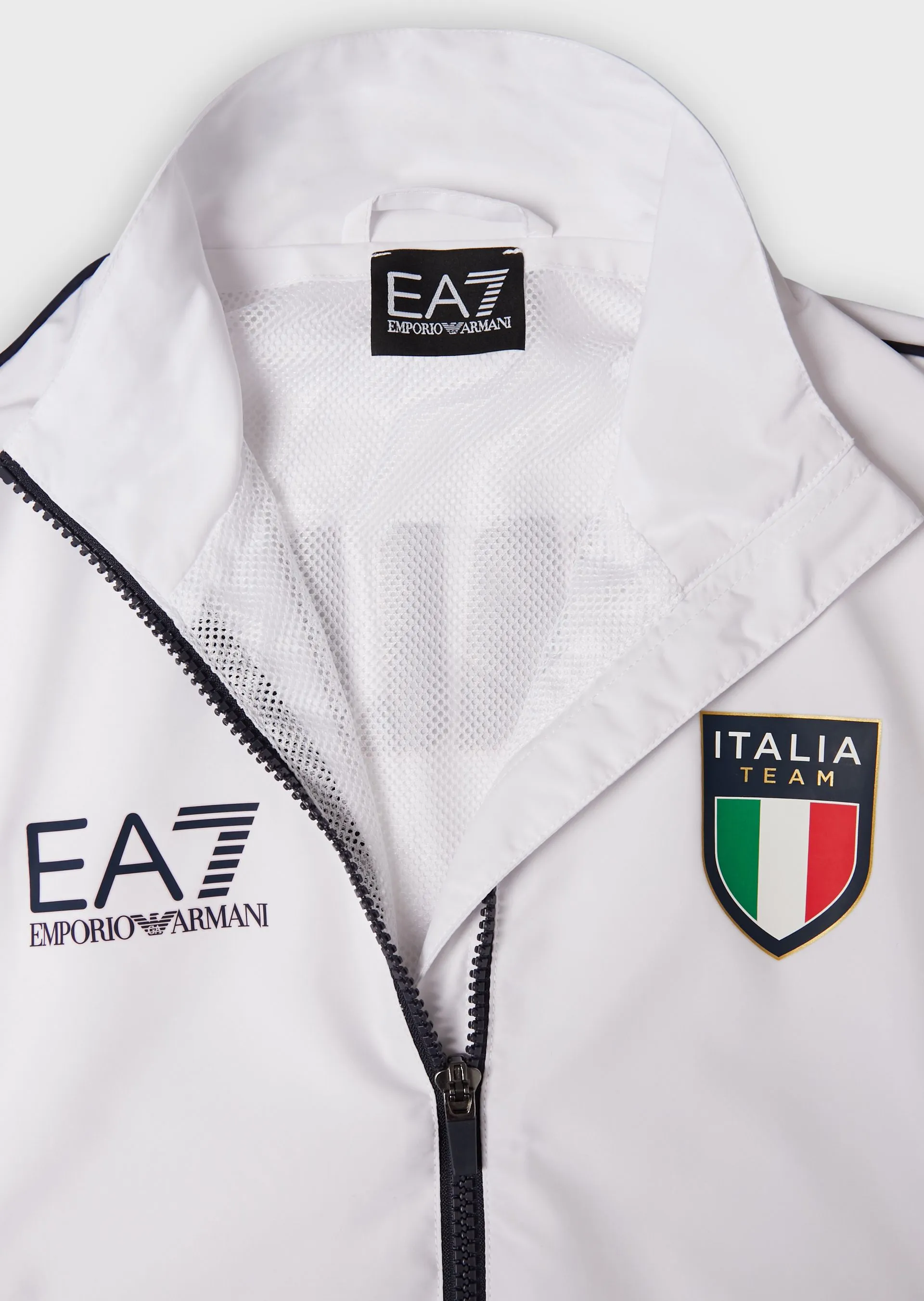 EA7 Women Woven Tracksuit - white/navy blue