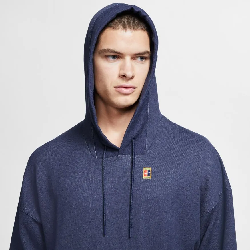 Nike Court Fleece Hoodie Heritage - obsidian/heather