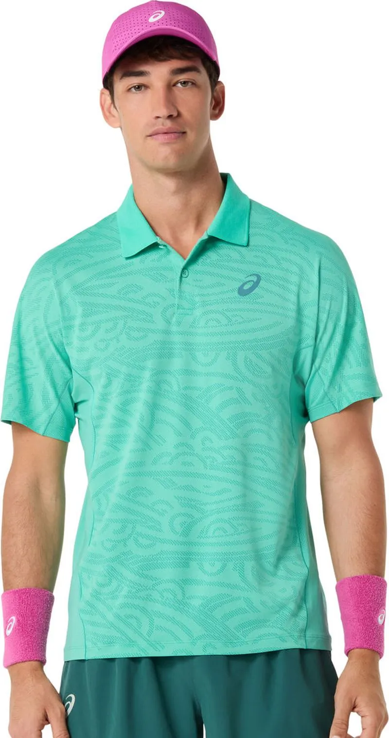 Asics Match Jacquard Short Sleeve - aurora green Asics Match Jacquard Short Sleeve - aurora green