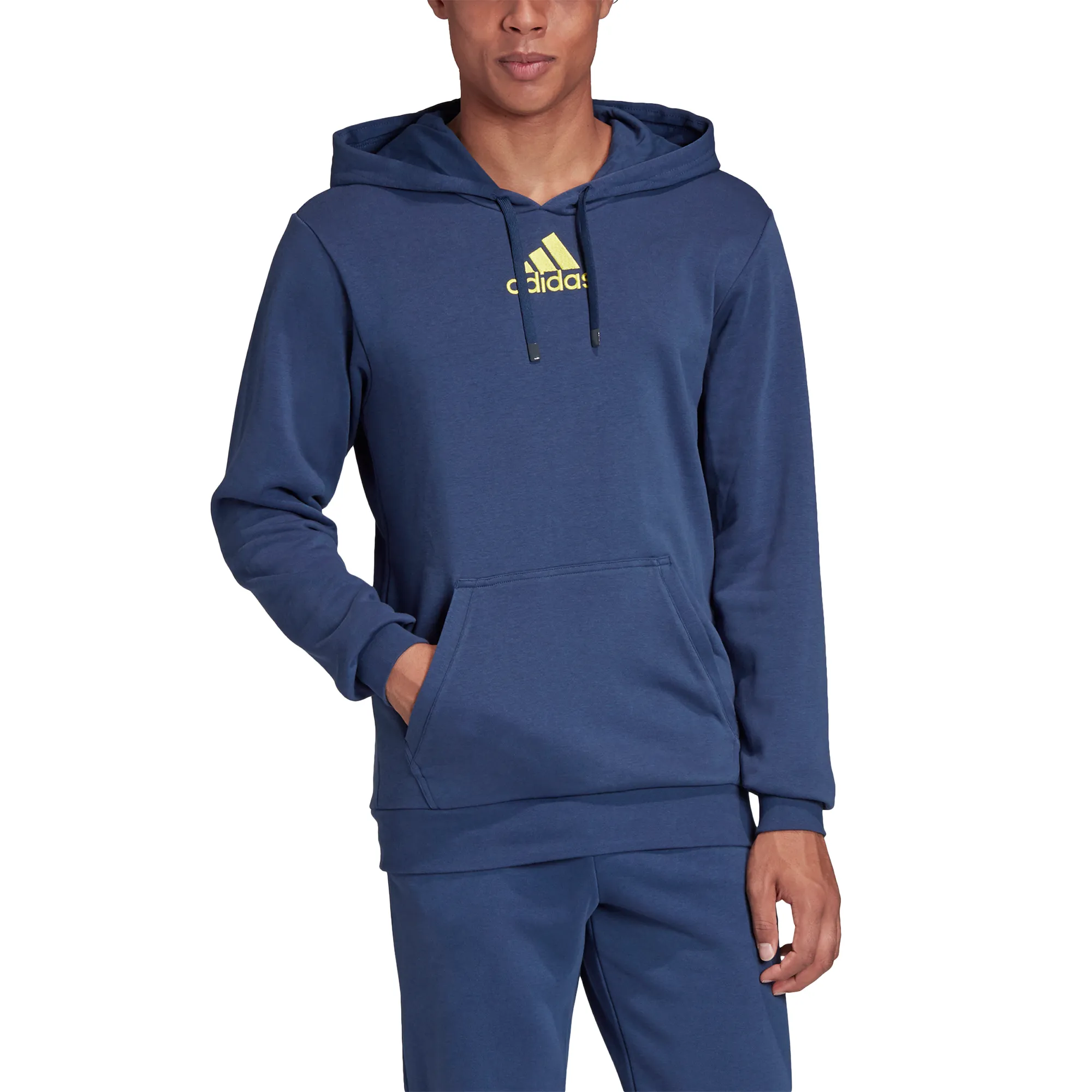 Adidas Category Graphic Hoodie - tech indigo/shock yellow