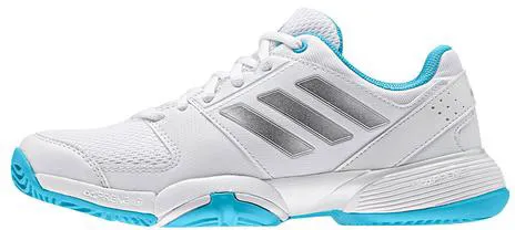 Adidas Barricade Club xJ - ftwr white/silver metallic/samba blue