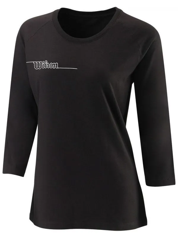 wilson-team-ii-3-4-sleeve-tch-tee-w-black-1 Wilson Team II 3/4 Sleeve Tch Tee W - black