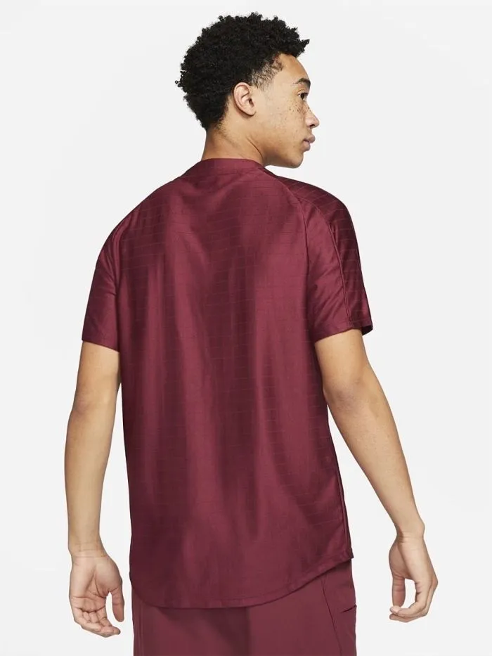 Nike Court Dri-Fit Advantage Polo - dark beetroot/dark beetroot/white