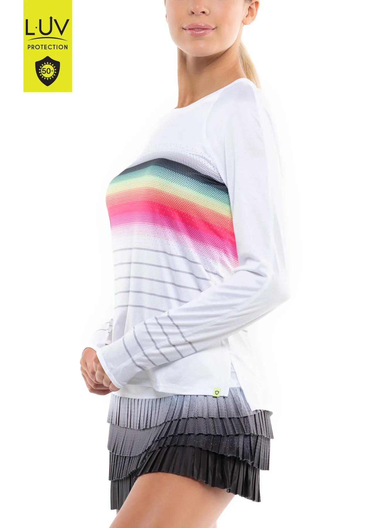 Lucky in Love Luv Prints Limitless Stripe L/S Women - multicolor