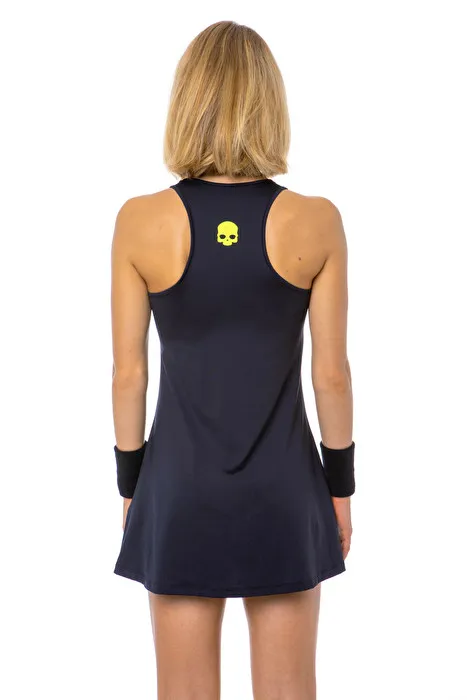 Hydrogen Tech Thunderbolt Dress - black/yellow fluo