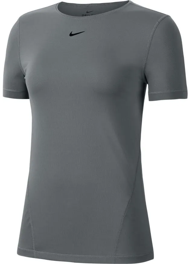Nike Pro Top SS All Over Mesh W - smoke grey/black Nike Pro Top SS All Over Mesh W - smoke grey/black