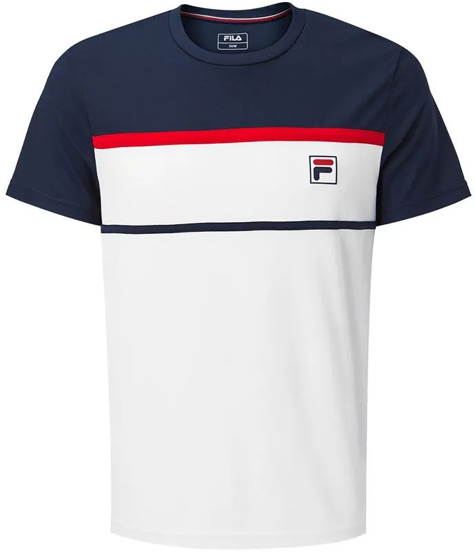 Fila T-Shirt Steve M - white/peacoat blue