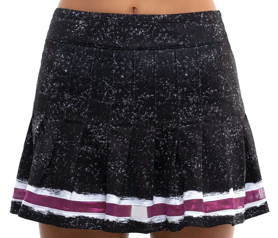 Lucky in Love City Graffiti Long Roller Pleated Skirt Women