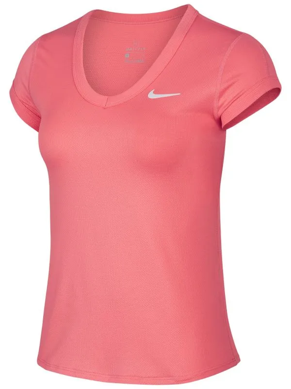 nike-court-dry-top-ss-w-sunblush-white-1 Nike Court Dry Top SS W - sunblush/white