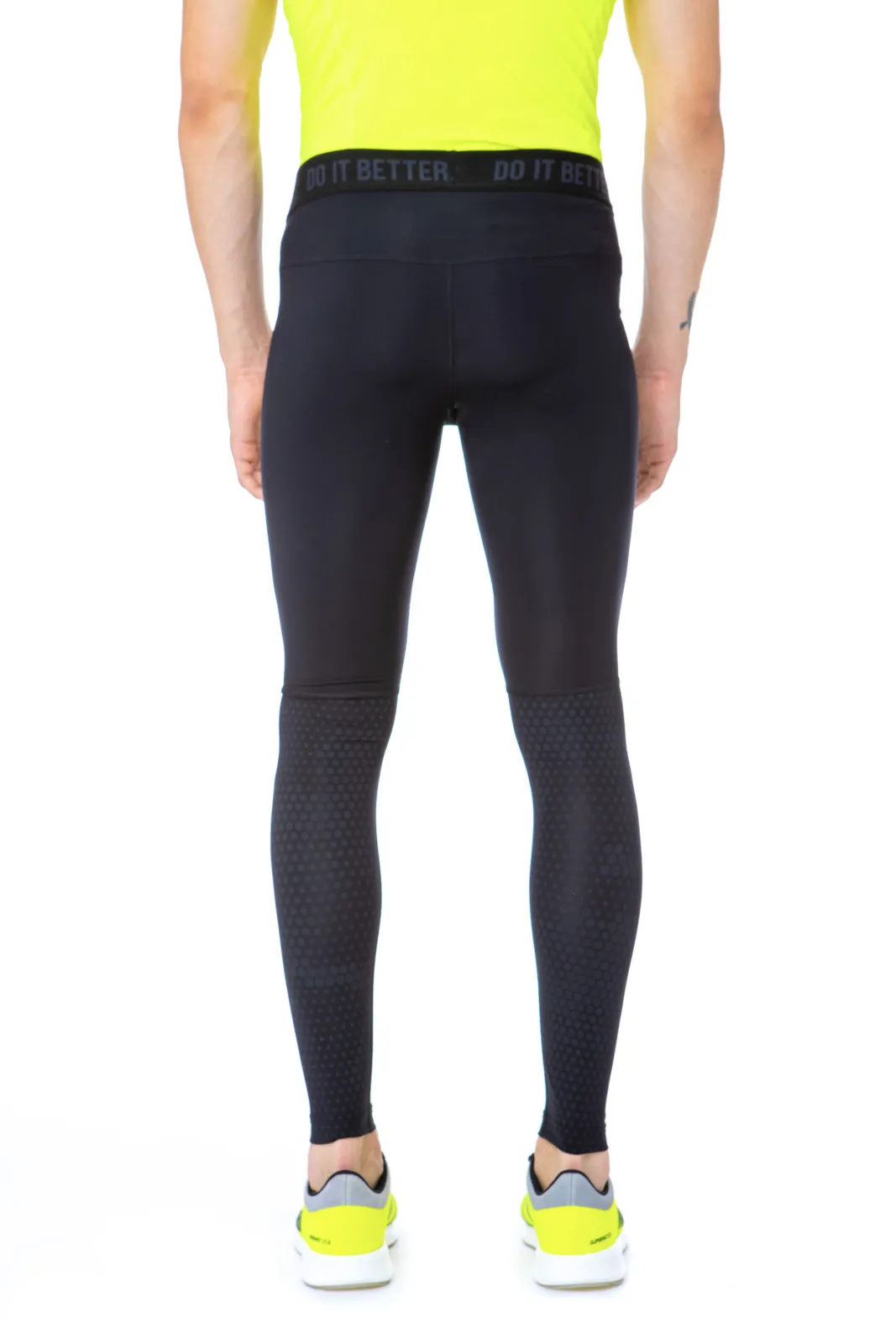 Hydrogen Printed Leggings Man - black