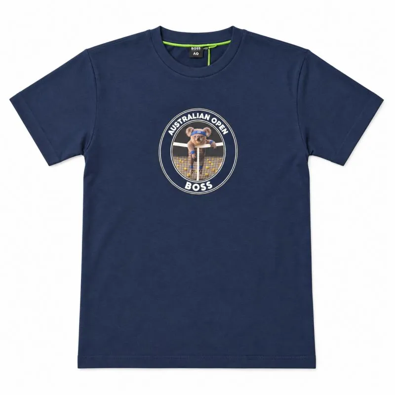 BOSS x AO Kids Jersey Digital Print Logo - marine blue