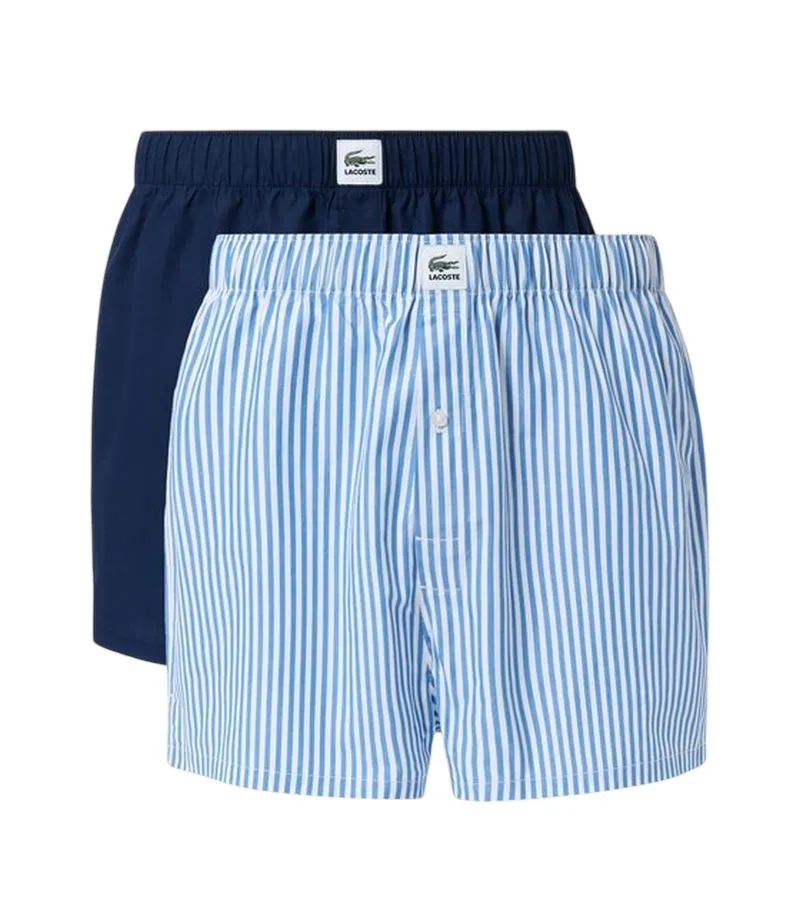 Lacoste Cotton Woven 2P - navy blue/white Lacoste Cotton Woven 2P - navy blue/white