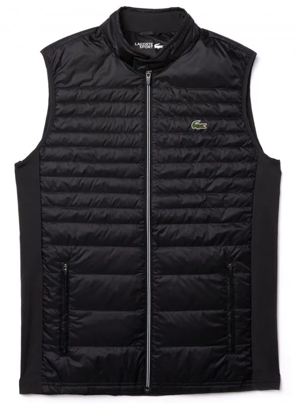 Lacoste Men's SPORT Lightweight Water-Resistant Quilted Vest - black/black/black