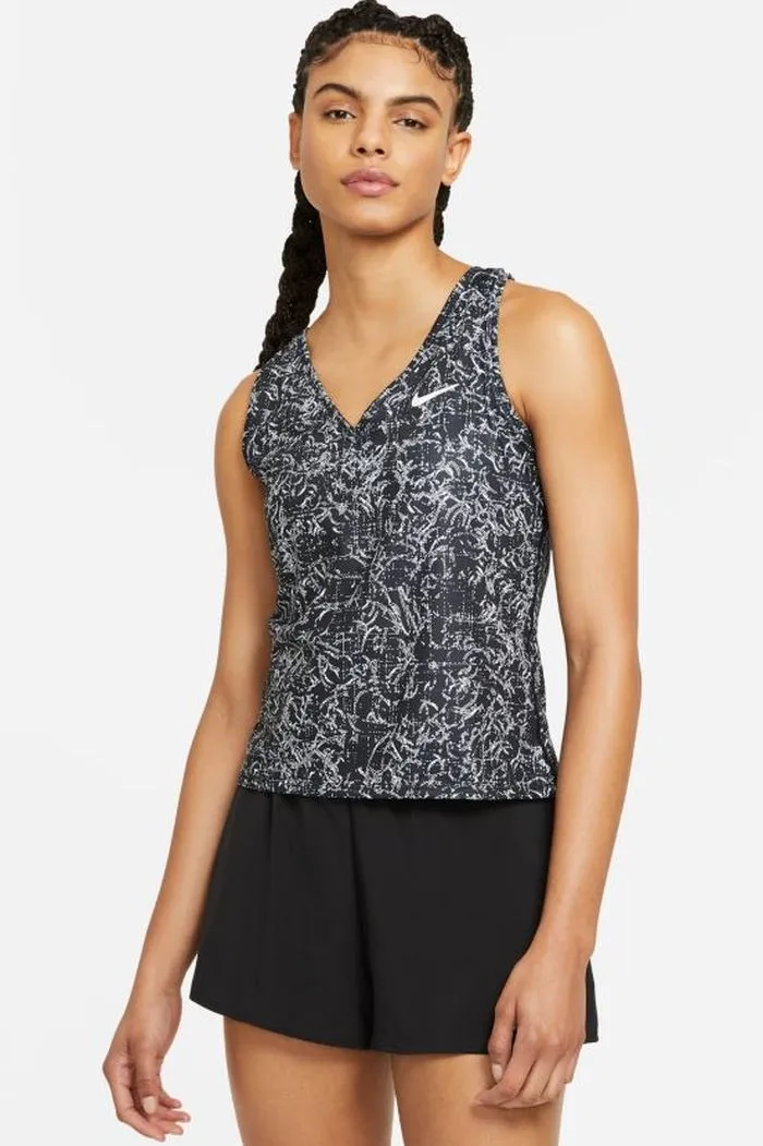 Nike Court Victory Tank Print W - black/white
