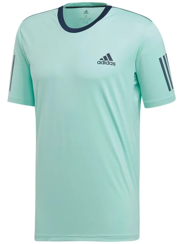 Adidas Club 3 Stripes Tee - clear mint/collegiate navy