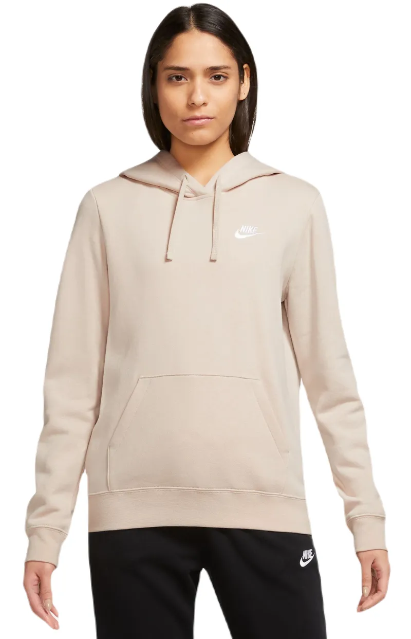 Nike Sportswear Club Fleece Pullover Hoodie - sanddrift/white