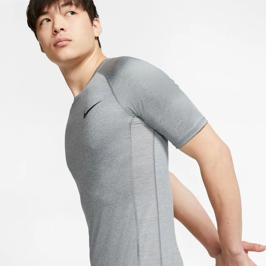 Nike Pro Top SS Tight - smoke grey/light smoke grey/black
