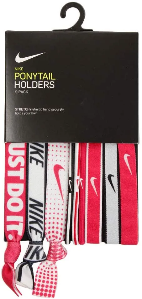Nike Ponytail Holders 9Pk - rush pink/black/white Nike Ponytail Holders 9Pk - rush pink/black/white