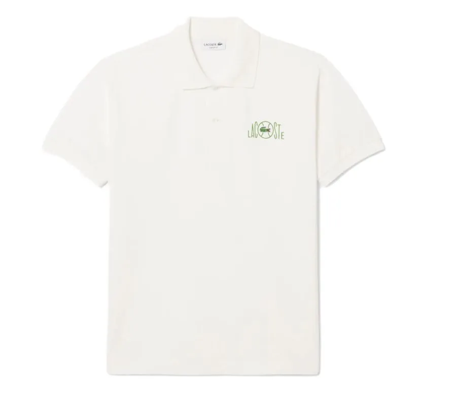 Lacoste Classic Fit Graphic Branding - flour Lacoste Classic Fit Graphic Branding - flour