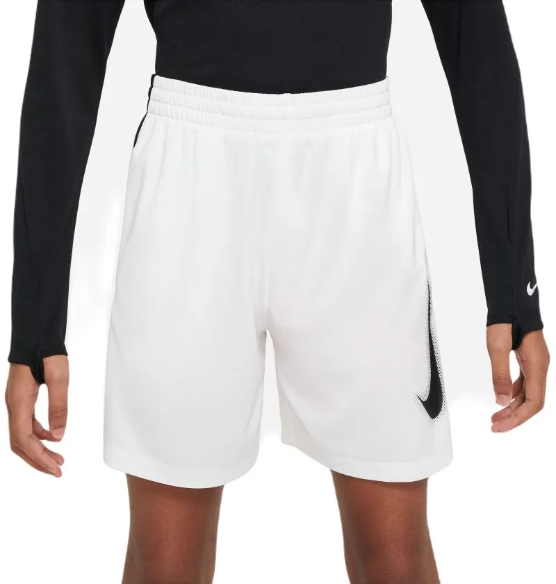 Nike Boys Dri-Fit Multi+ Graphic Training Shorts - white/black/black