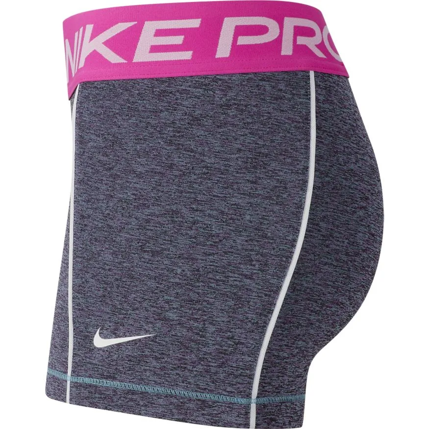 Nike Pro Short 3in Space Dye - cerulean/fire pink/black/white