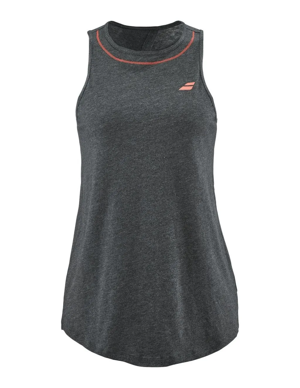 Women's top Babolat Exercise Cotton Tank W - black heather - Gray