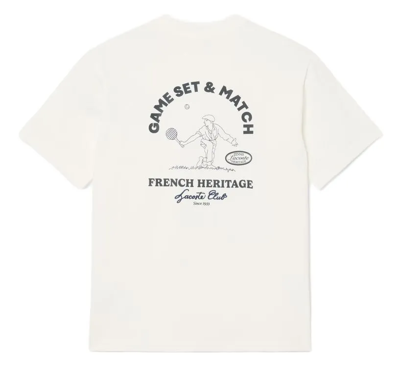 Lacoste Ultra Dry Tennis Heritage Graphic - white