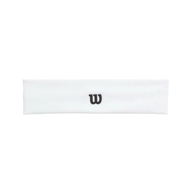 Bandana Wilson Logo Wide Headband - bright white