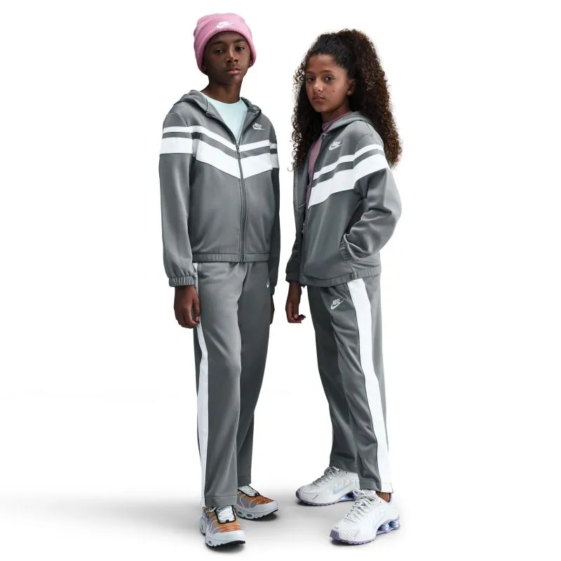 Nike Kids Sportswear Dri-Fit Hooded - smoke grey/white/white Nike Kids Sportswear Dri-Fit Hooded - smoke grey/white/white