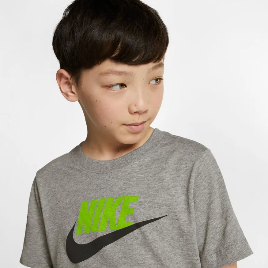 Nike Swoosh Tee Futura Icon TD - stone/heather