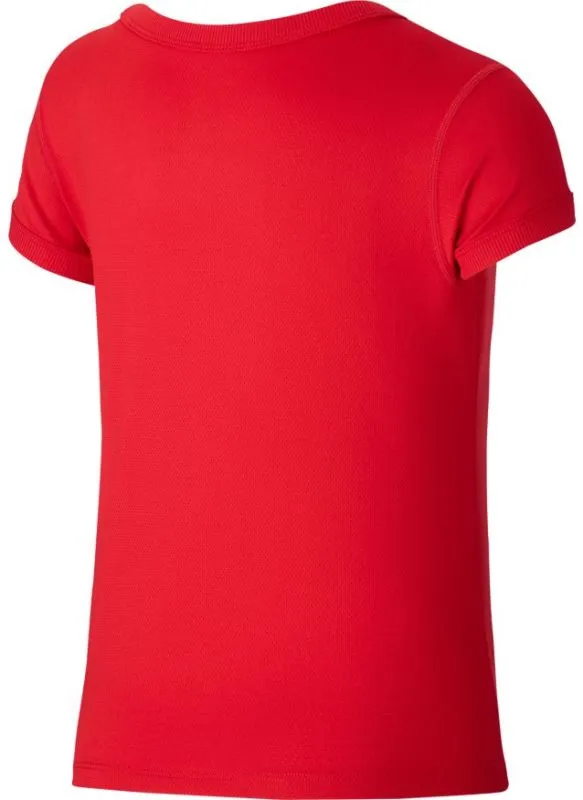 Nike Court G Dry Top SS - gym red/white