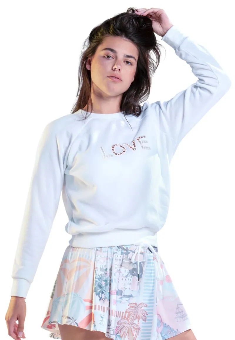 Lucky in Love Love Pullover - white Lucky in Love Love Pullover - white