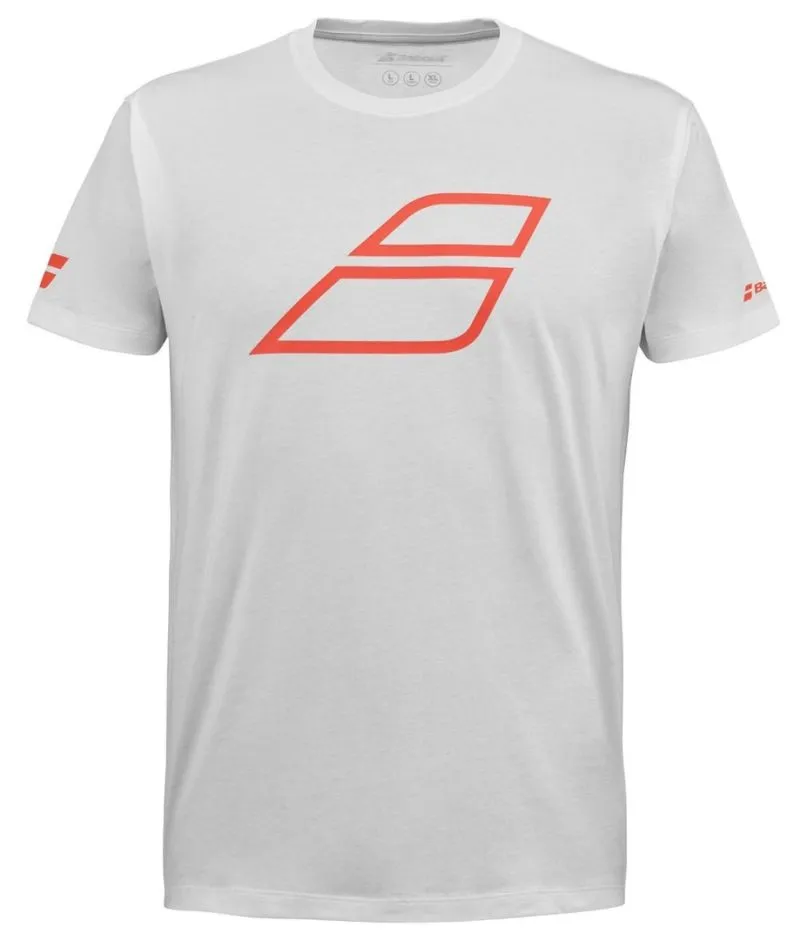 Babolat Strike Cotton Jr - white/strike red